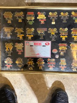 NFL Super Bowl Pin Collection Framed Display