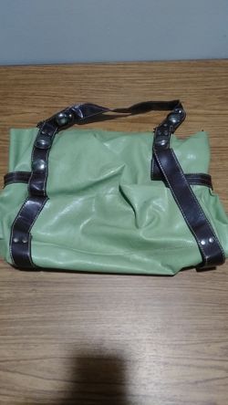 Large Purse Green and Brown Very Used #shop13 H5 SHP
