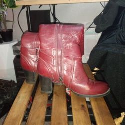 Clarks Tall Brown Leather Riding Boot Womens 