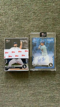 Dodgers Topps Now 2021 Postseason Team Set With Corey Seager Autograph Card 10/49