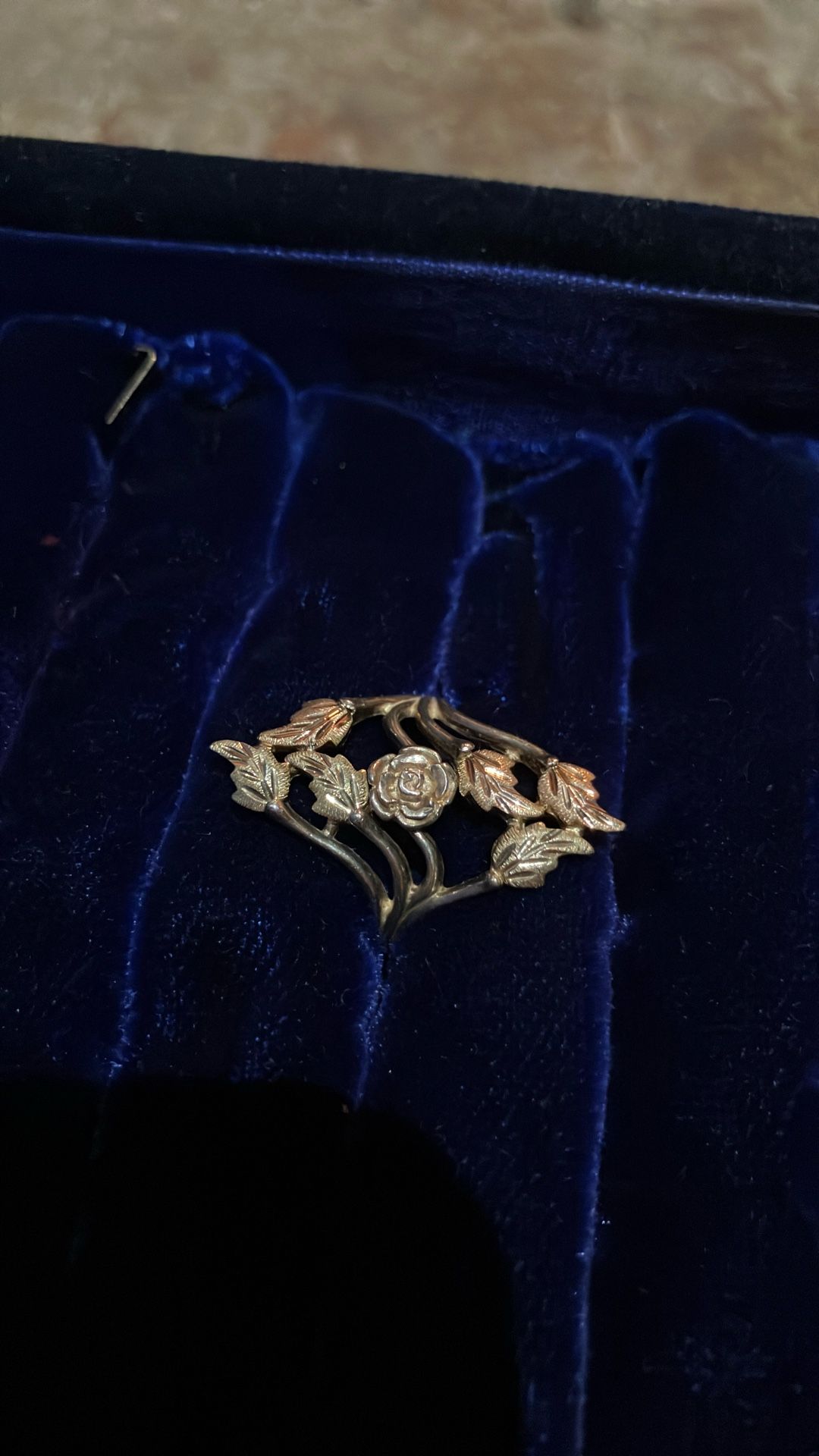 Vintage Floral Gold And Silver Ring I