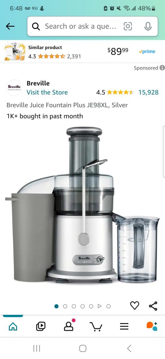 Breville Juicer Fountain Plus JE98XL, Silver