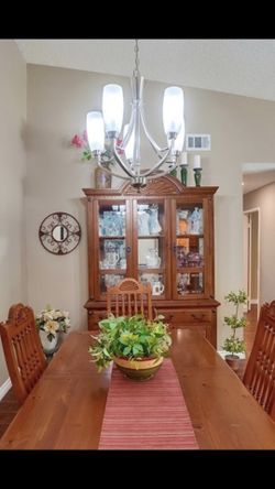 Nickel brushed chandelier