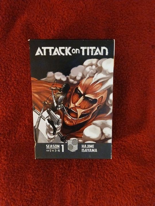 Attack on Titan Season 1 Part 1 (VOL 1-4) Manga Box Set Complete w/ Stickers
