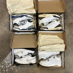 Lot of 4 - Jordan Retro Shoes - Retro 3 , IV , 1 - USED