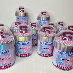 Stitch And Angel Pringles Shakers 