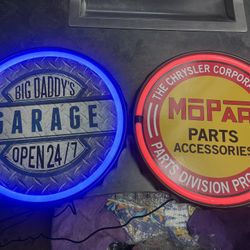 Mopar Auto Parts Garage Neon Sign