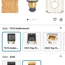 Gold Bar Sink, Undermount Bar Sink