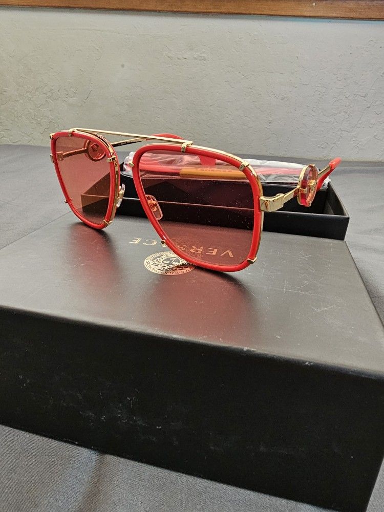 Versace Unisex Red Sunglasses
