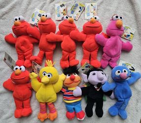 Bulk lot of  10 vintage Jim Henson TYCO 1997 Sesame Street 30th anniversary Beans  dolls