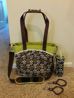 High Fashion JJ cole collection baby diapers bag with bottle warming pouch