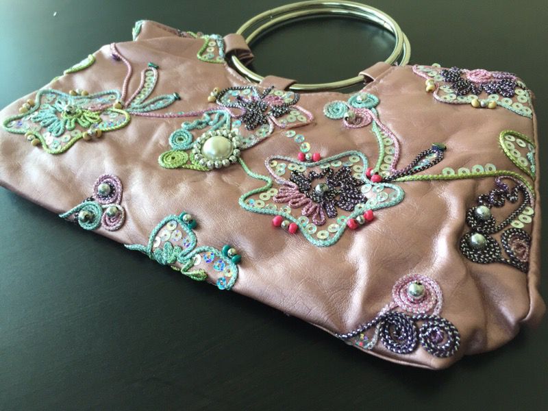 Women's hand bag/ wallet- beautiful colorful sparkling hand made designs