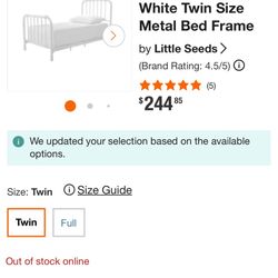 Twin Metal Bed Frame
