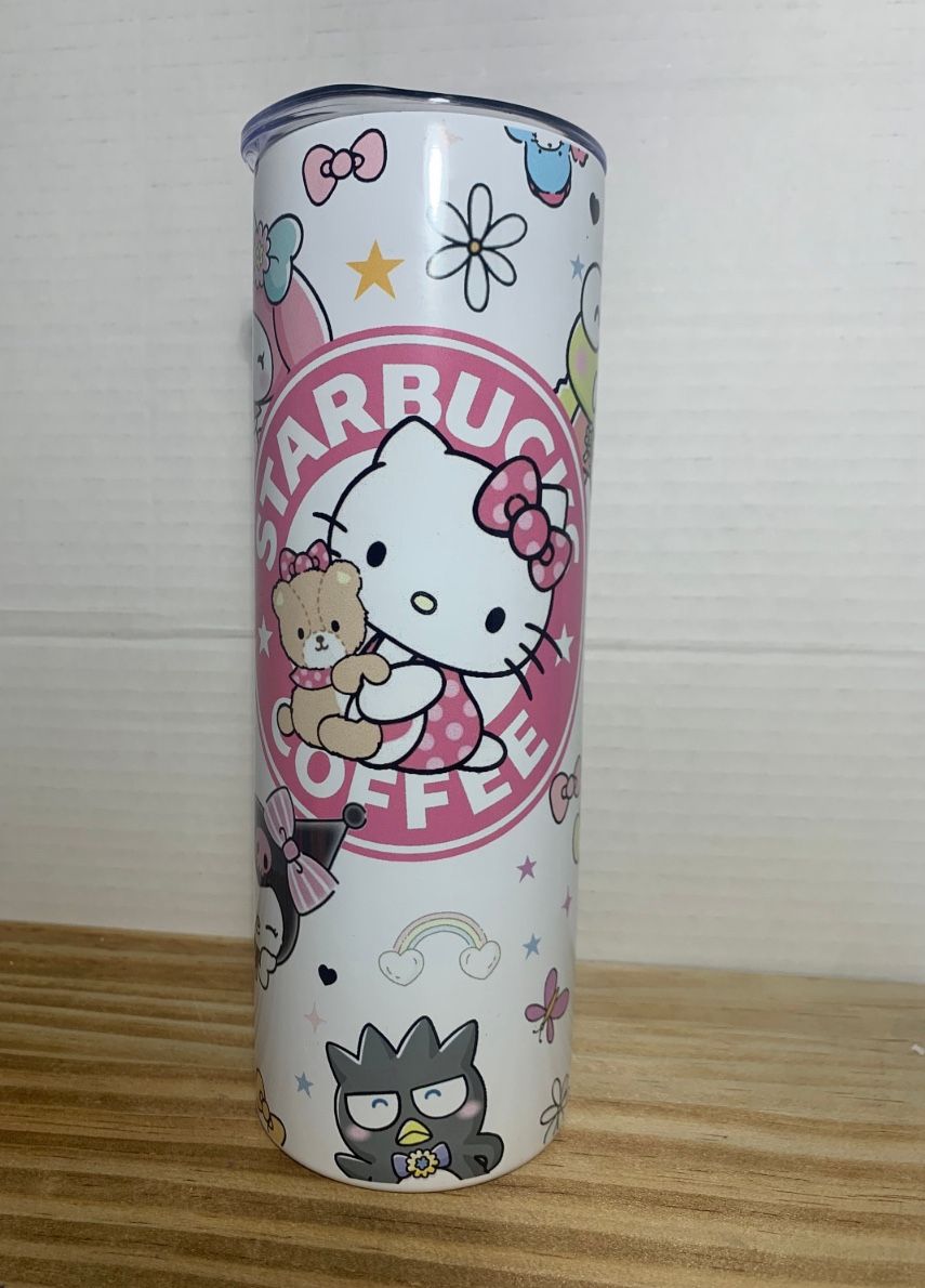 20oz Hello kitty & Friends Tumbler With Plastic Slidable Lid & Plastic Straw