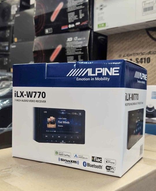 Alpine iLX-W770 Digital Multimedia Receiver with Wireless CarPlay and Android Auto Compatibility
