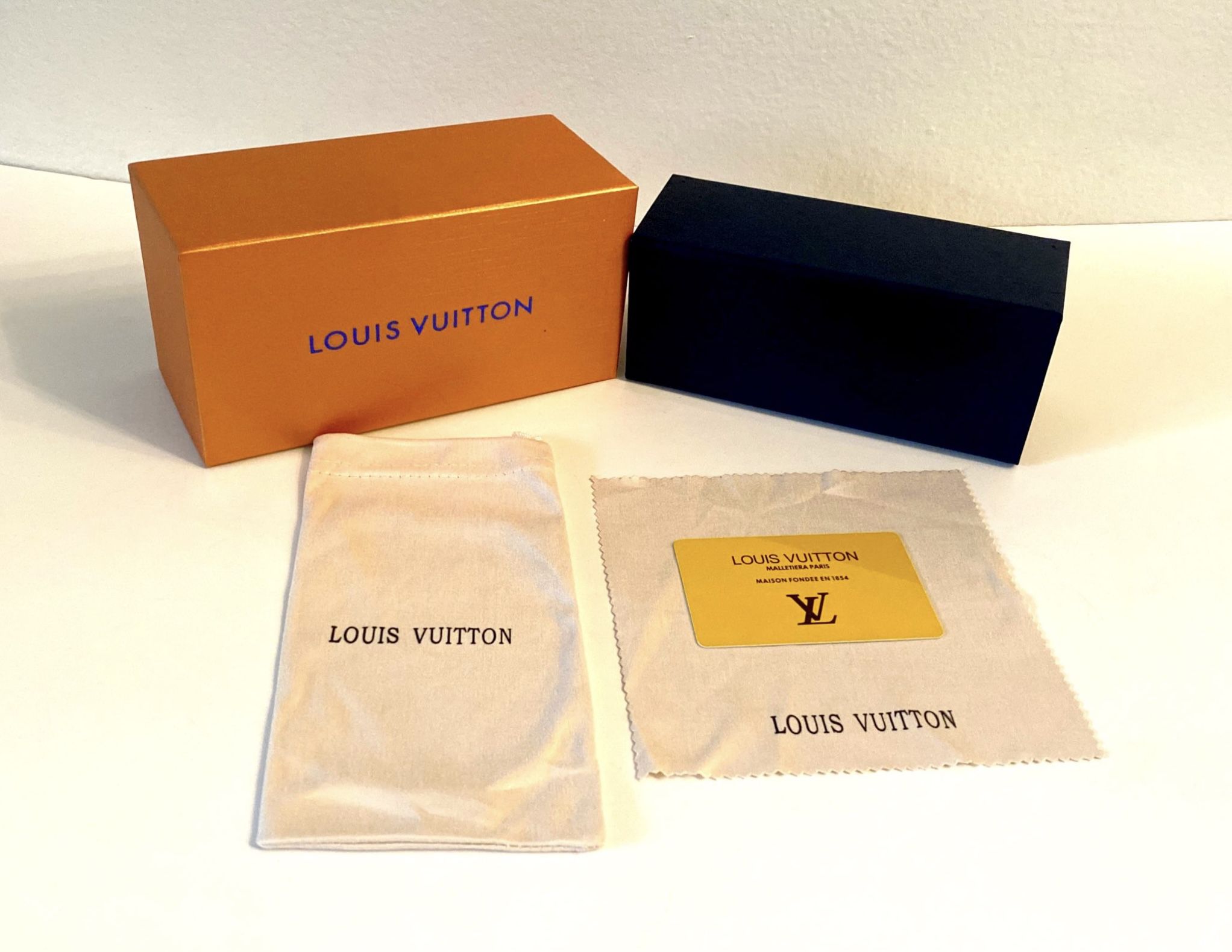 Lv Sunglasses Black And Gold Dust Cover Card And Box for Sale in San Diego,  CA - OfferUp