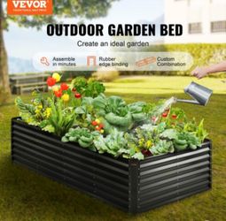 Set Of 2 VEVOR Galvanized Raised Garden Bed Planter Box 94.5x47.2x23.6" Flower Vegetable