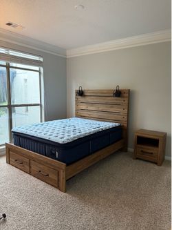 Ashley Hyanna Panel Queen Storage Bed with 2 Storage Drawers
