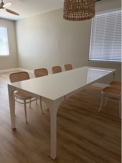 CB2 Aqua Virgo 100” Rectangle Dining Table
