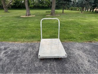 48" x 30" Aluminum FlatBed Heavy Duty Push Cart Dolly (Removable Handle)