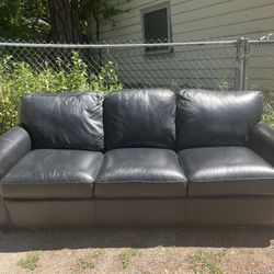Black Leather Macy’s Couch