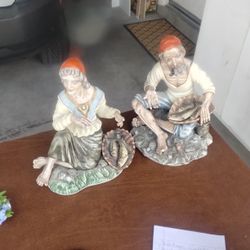 Vintage Capodimonte Porcelain Fisherman 