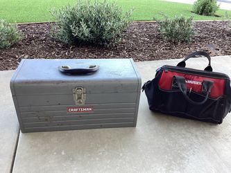 Craftsman 10” toolbox & husky tote bag