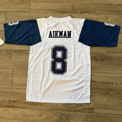 Dallas Cowboys #8 Troy Aikman White stitiched jersey, S To 3Xl