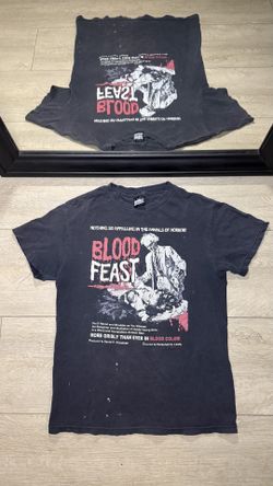 Y2K 2000s Blood Feast Horror Movie Promo Shirt