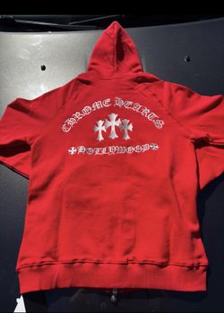 Red chrome heart zip up