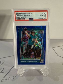 2021 Donruss Optic - Trevor Lawrence #201 Blue Scope Prizm 🔥PSA 10🔥 (RC)