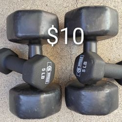 5lb and 10lb dumbbells