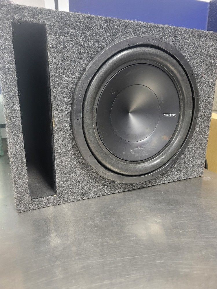 Hertz Subwoofer In Box With Rockford Fosgate Amplifier