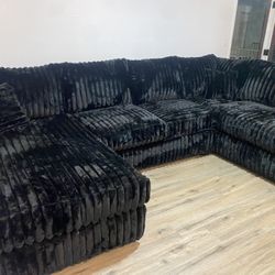Brand New Comfy Plush Corduroy Sectional Set