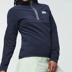 COTOPAXI Amado Navy Blue Fleece 1/2 Zip Pullover Womens sz M Sustainably Made