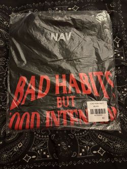 Vlone x NAV bad habits collab black Tee Size M