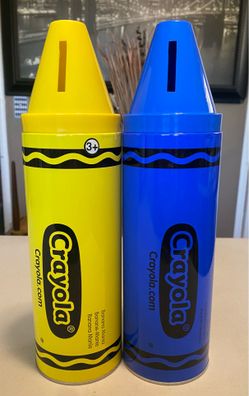 CRAYOLA CRAYON TIN COIN BANKS