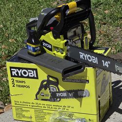 New RYOBI 14 in. 37cc 2-Cycle Gas Chainsaw