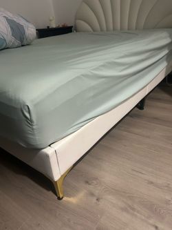 Queen size mattress and bed frame