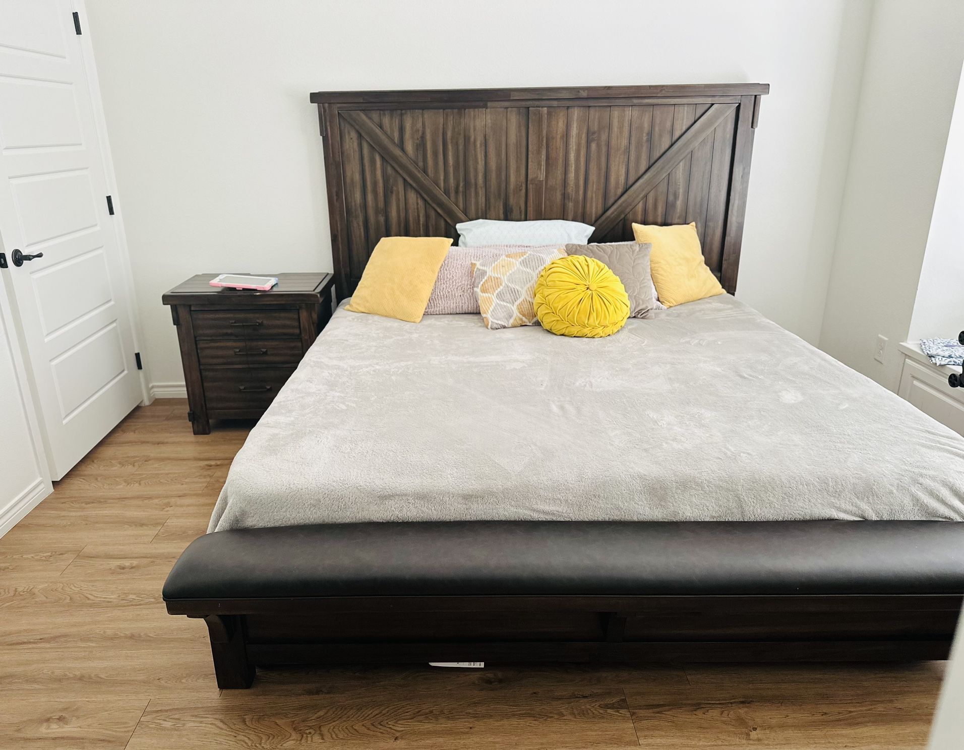 King Bed and Nightstand 