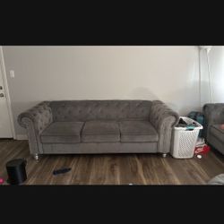 Two Set Grey Couches 