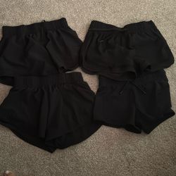 Girls Black Athletic Shorts 