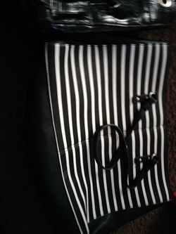 Merona black and white striped purse