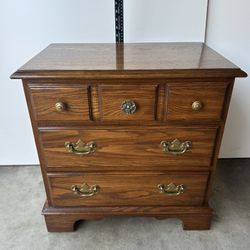 Vintage Pennsylvania House Solid Wood Three Drawer Nightstand End Table