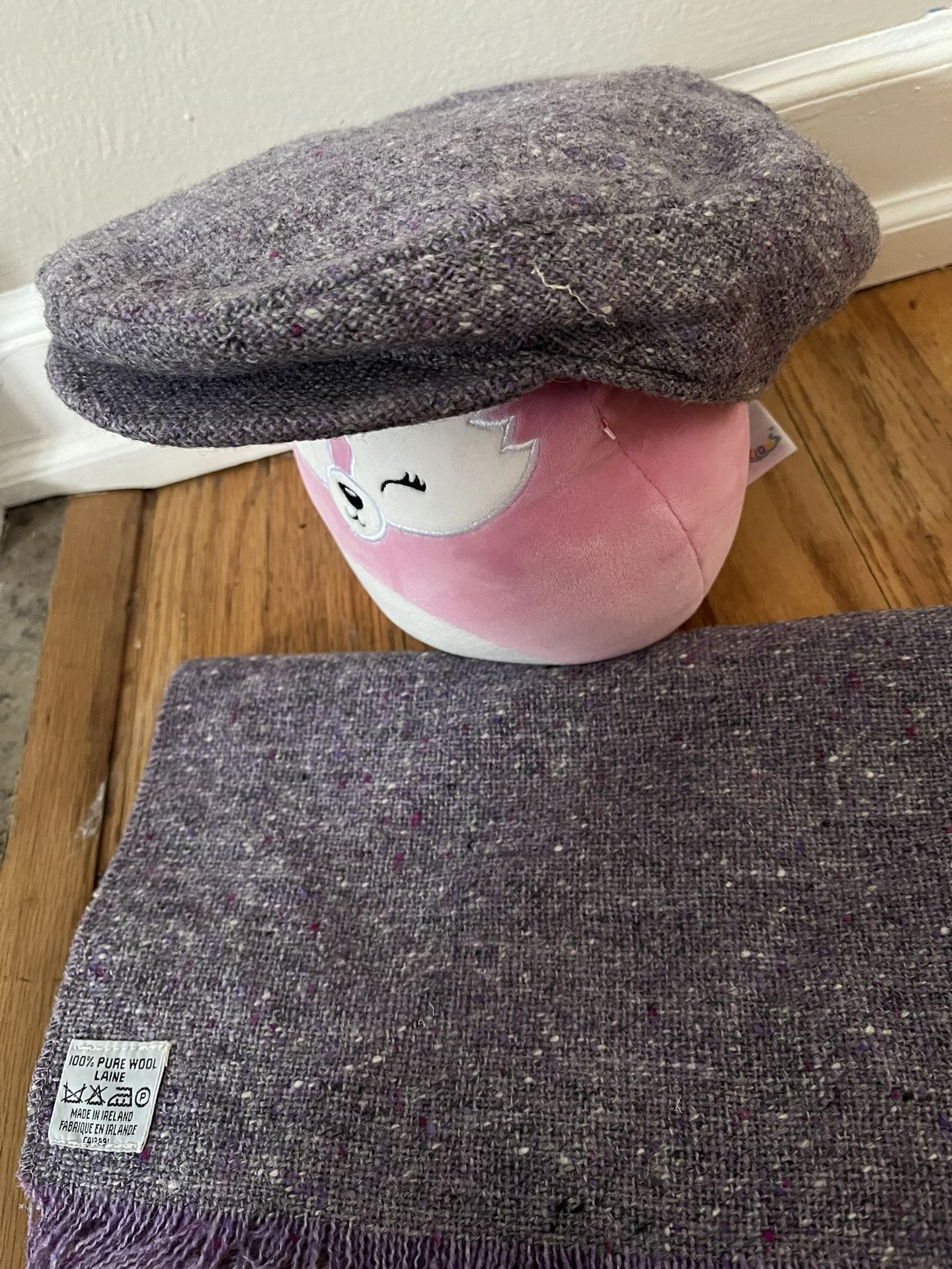 Wool Flat Hat / Scarf, Ireland Made