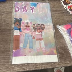 NEW Girl Roblox Birthday Party Decoration Set