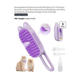 Brand new Rechargeable Cat Steam Brush with Mist Spray
