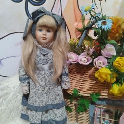 Vintage 17" Porcelain Doll