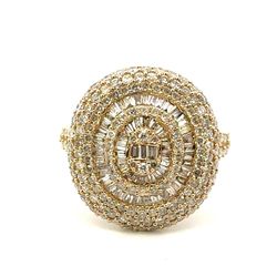 Woman’s Ladies 14k Yellow Gold 1.60 CTW Diamond Cocktail Ring Size 7 GP3122969