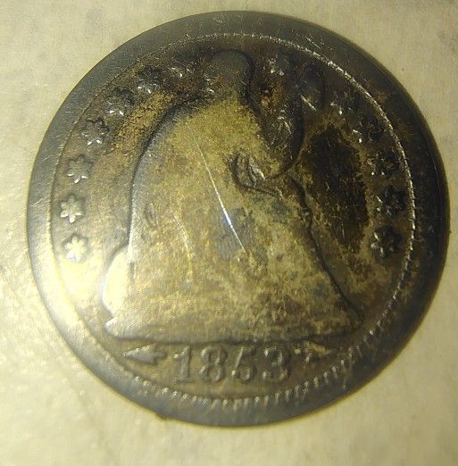 1853 Seated Liberty Half Dime, 